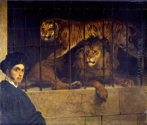 Self-portrait with Tiger and Lion - view 1