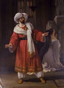 Portrait of Giovanni David as Alessandro in Pacini'sGli arabi nelle Gallie by Francesco Hayez