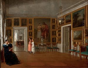 Interior of the living room in the artist's house by Aleksander Kokular