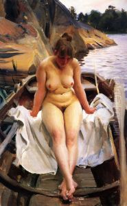 In Werner's Rowing Boat by Anders Zorn