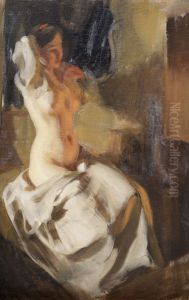 Nude in Fire Light by Anders Zorn