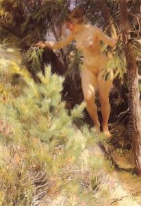 Naked under a spruce by Anders Zorn