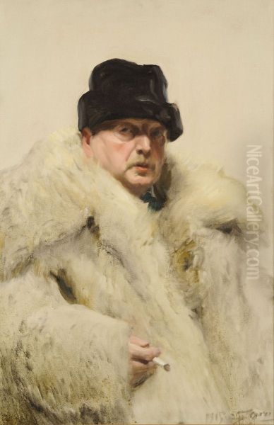 Self-portrait in a wolfskin - view 1