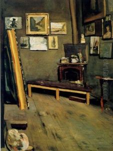 The Artist's Studio, Rue Visconti Paris by Frederic Bazille
