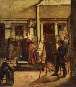 The Painting Class in the Studio by unknown
