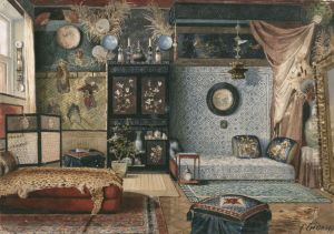 The Studio of I.S.Watercolor on paper by Sergey Endogurov