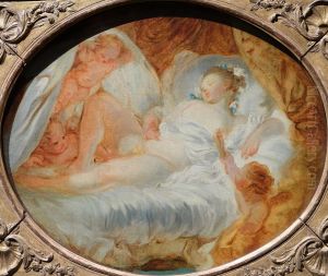 Le Feu aux poudres. by Jean-Honore Fragonard