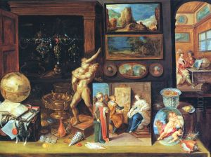 A Collector's Cabinet. by Frans Francken the Younger