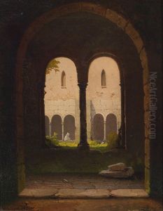 View through a monastery by Gustav Von Haugk