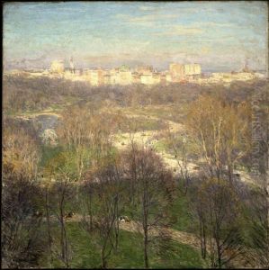Early Spring Afternoon--Central Park by Willard Metcalf