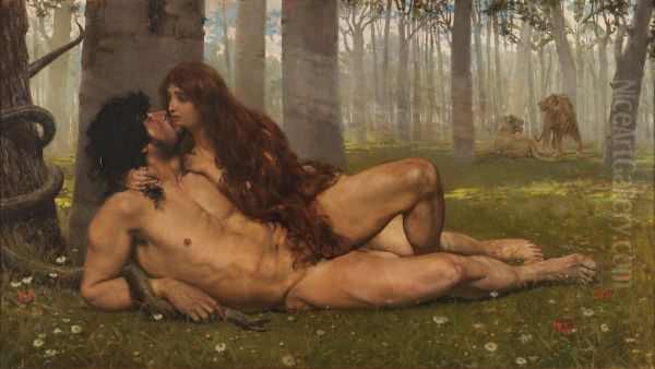The First kiss of Adam and Eve. - view 1