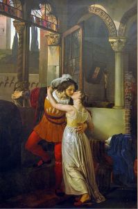 Romeo and Juliet's last kiss by Francesco Hayez