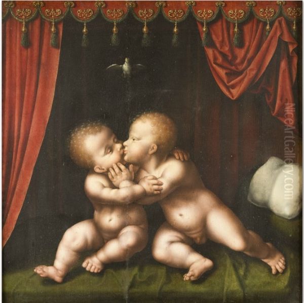 Holy Infants Kissing - view 1