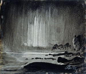 Northern Lights over Coastal Landscape by Peder Balke