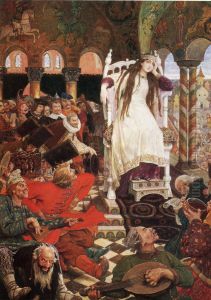 The Unsmiling Tsarevna (Nesmeyana). by Viktor Vasnetsov