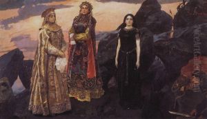 <<Tri carevny podzemnogo carstva>> by Viktor Vasnetsov