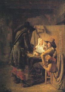 Tric-Trac-Spieler by Pieter De Hooch