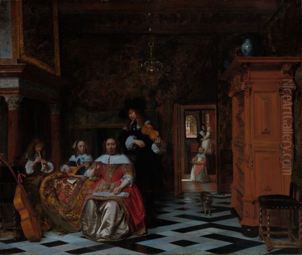Portrait of a Family Playing Music - view 1