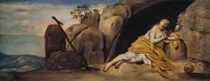 Magdalena penitente en la gruta de Sainte-Baume by Juan Bautista Maino