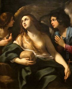 Mary Magdalene Between Two Angels by Guido Reni