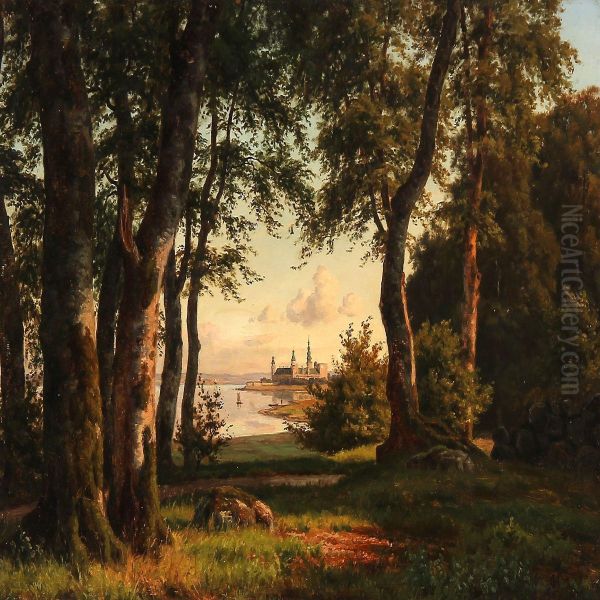 Forest Glade With A View To Kronborg Castle - view 1