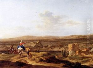 Italian Landscape with Mountain Plateau by Nicolaes Pieterszoon Berchem