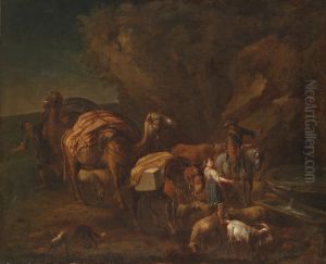 Oriental Landscape with Camel Drivers and Herdsmen Oriental Landscape with Camel Drivers and Herdsmen
