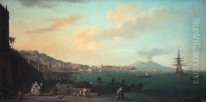 Vue de Naples avec le Vesuve