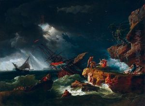 A storm. by Joseph Vernet