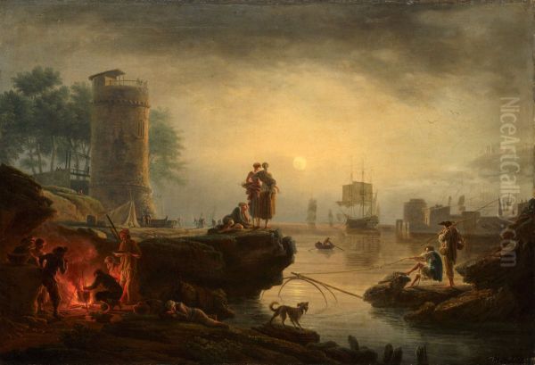 Seaport at Sunrise (Morning) - view 1