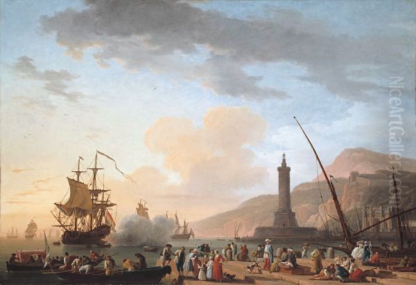 A Seaport at SunsetPortugues:Porto ao por-do-sol - view 1