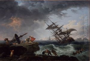 A Shipwreck on a Rocky Coast by Joseph Vernet