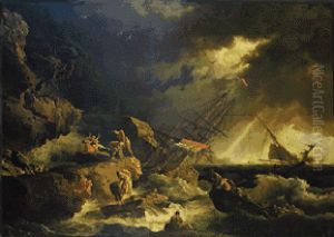 A Storm in the Sea by Joseph Vernet