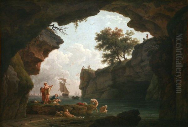 Bathers in a Cave - view 1