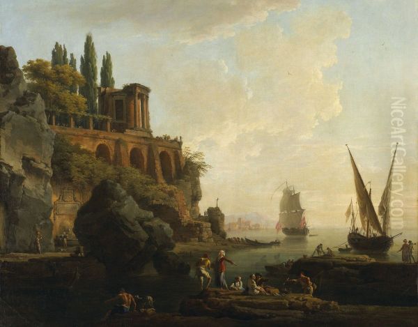 Imaginary Landscape, Italian Harbor Scene - view 1