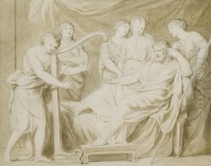 David Jouant De La Harpe, Entoure De Personnages by Asmus Jacob Carstens