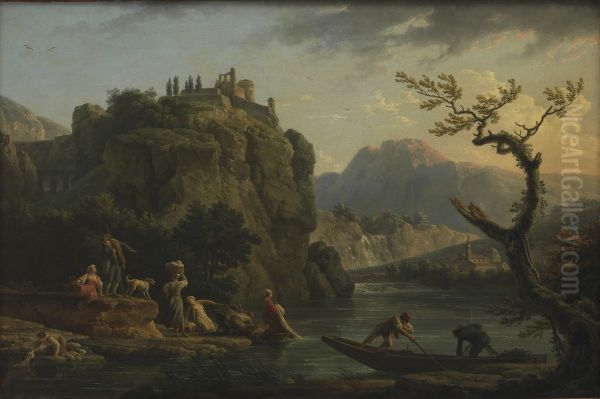 Mountain Landscape with a River - view 1