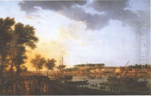 Seconde vue du port de Bayonne, prise de l'allee des Boufflers