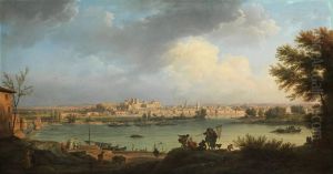View of Avignon from the Right Bank of the Rhone near the Tour Philippe-le-Bel by Joseph Vernet