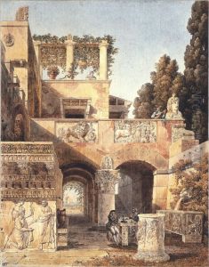 Vue d'une maison romaine by Charles Percier