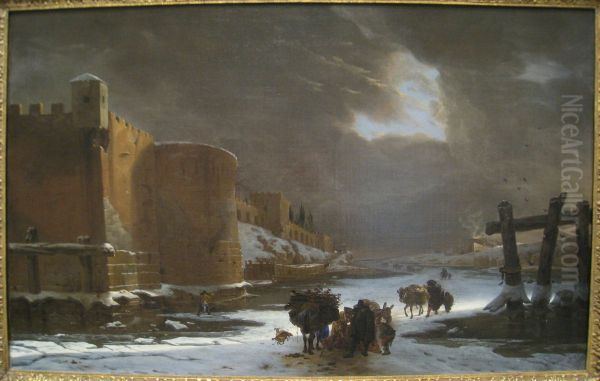 FrozenMoatOutside City Walls - view 1