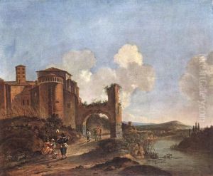 Italian Landscape with Santi Giovanni e Paolo in Rome Italian Landscape with Santi Giovanni e Paolo in Rome
