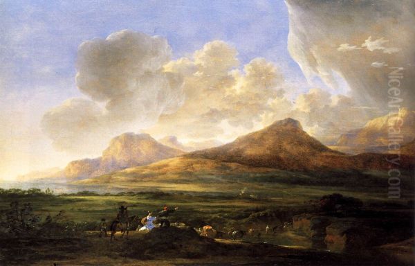 River Bank with Herdsmen - view 1
