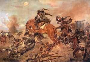 Szarza pod Rokitna by Wojciech Kossak