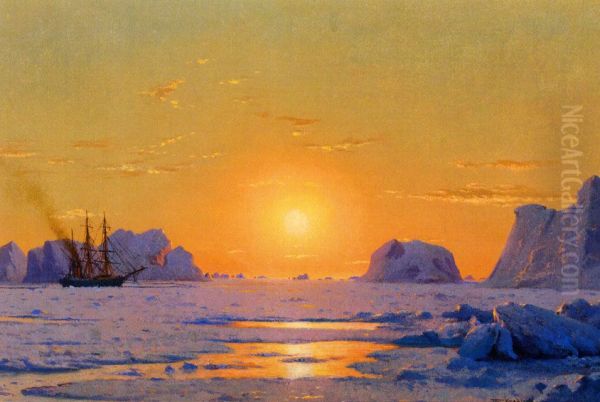 Off the Greenland Coast under the Midnight Sun - view 1