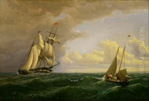 Whaler off the Vineyard--Outward Bound by William Bradford
