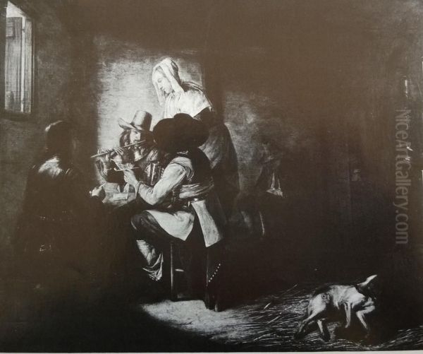 Soldiers and a landlady in a tavern - view 1