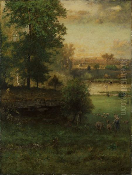 Scene at Durham, an Idyll - view 1