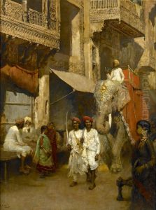 Promenade on an Indian Street. by Edwin Lord Weeks