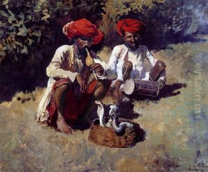 The Snake Charmers Bombay. by Edwin Lord Weeks